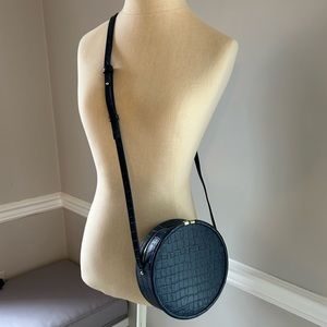 NWT Sezane Nicole Bag blue crocodile